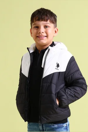 Ralph Lauren Boys Black & White Colourblocked Puffer Jacket