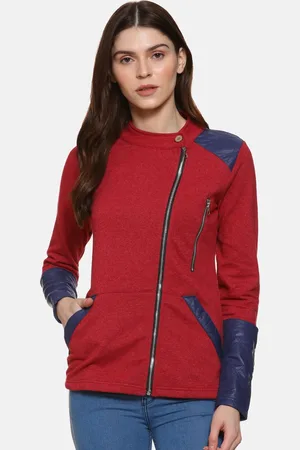 Campus Women Maroon Solid Tailored Jacket