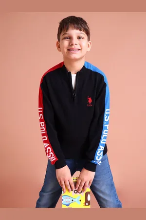 Ralph Lauren Boys Black Printed Pure Cotton Pullover