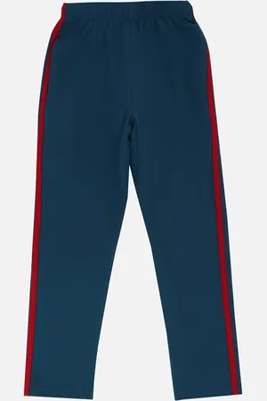 DYCA Girls Teal Solid Cotton Track Pants