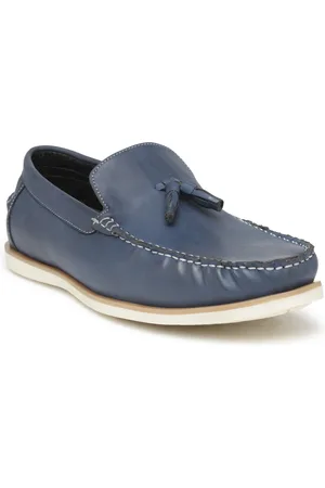 San Frissco Men Navy Blue Tassel Loafers