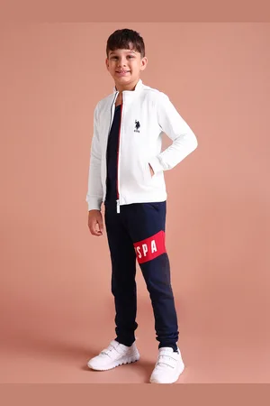 Ralph Lauren Boys White Alphanumeric Back Embroidered Front-Open Sweatshirt