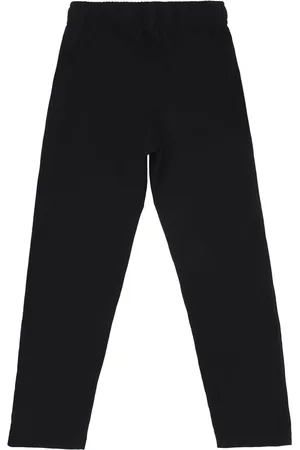 DYCA Girls Black Solid Cotton Track Pants