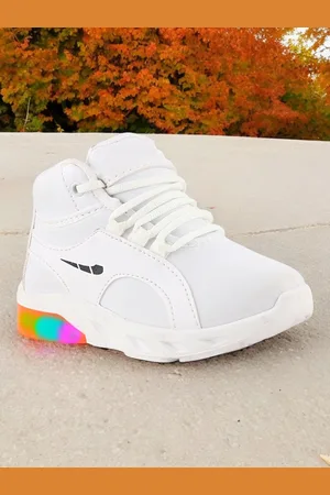 BAESD Kids Round Toe Mid-Top Sneakers
