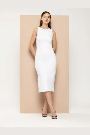 Chemistry Solid Bodycon Midi Dress