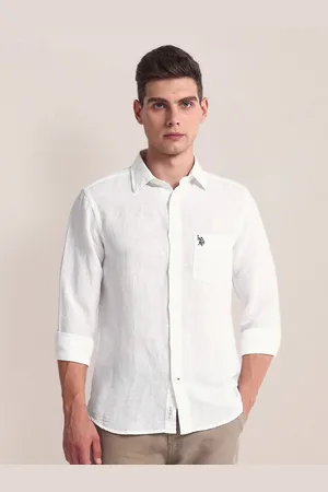 U.S. Polo Assn. Spread Collar Long Sleeves Tailored Fit Casual Shirt