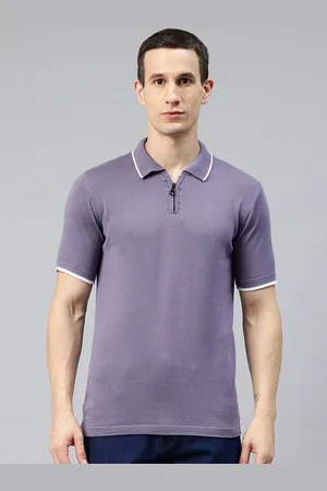 Pierre Carlo Men Solid Polo Collar T-shirt