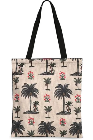 Krsnaa Mehta Women Oversized Bucket Tote Bag with Tasselled