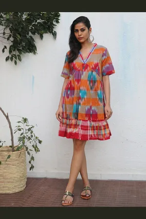 Chidiyaa Women Checked A-Line Dress