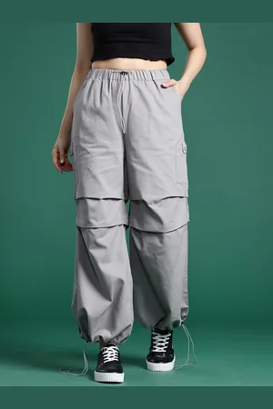 DressBerry Women Pure Cotton Loose Fit Pleated Joggers