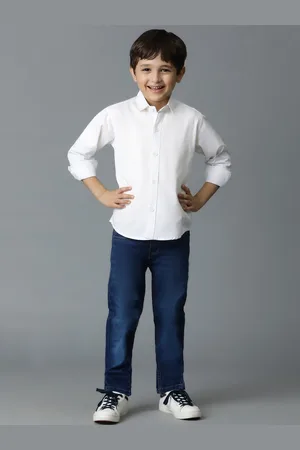 TALES & STORIES Boys Blue Slim Fit Light Fade Denim Jeans