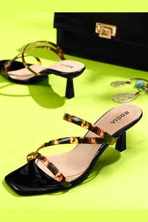Rocia Printed Open Toe Kitten Heels