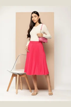 Chemistry Accordion Pleats Flared Skirt