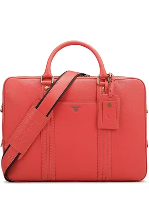 Da Milano Unisex Textured Leather Laptop Bag