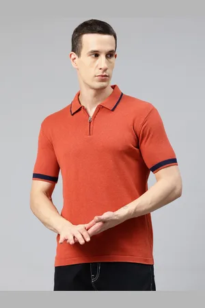 Pierre Carlo Men Solid Polo Collar T-shirt