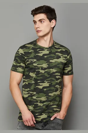 Bossini Camouflage Printed Cotton Slim Fit T-shirt