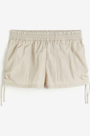 H&M Women Drawstring-Detail Nylon Pull-On Shorts