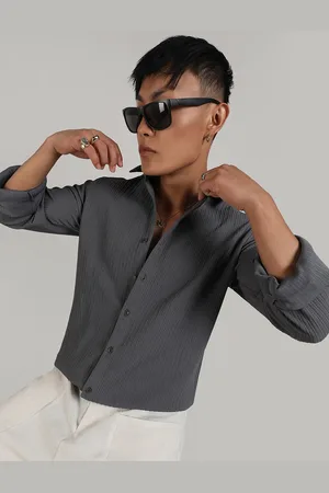 Campus Comfort Spread Collar Long Sleeves Casual Shirt
