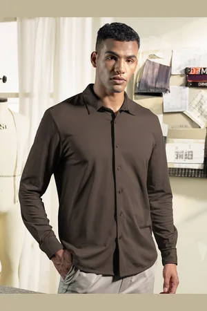 DaMENSCH Spread Collar Long Sleeves Regular Fit Casual Shirt