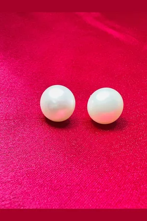 ARTE 92.5 Sterling Silver Pearls Contemporary Stud Earrings