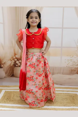 BownBee Girls Ready to Wear Lehenga & Blouse With Dupatta