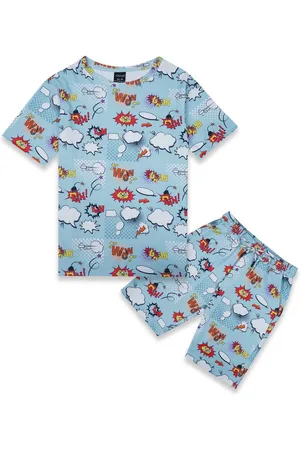 CAVIO Boys Printed T-shirt with Shorts Regular Fit Half Sleeve Casual Clothing Set