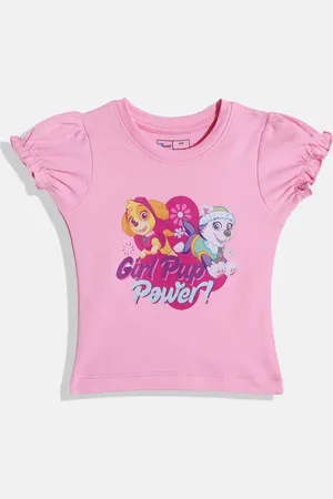 Eteenz Infant Girls Paw Patrol Print Puff Sleeve Cotton Top