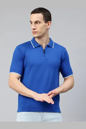 Pierre Carlo Men Solid Polo Collar T-shirt