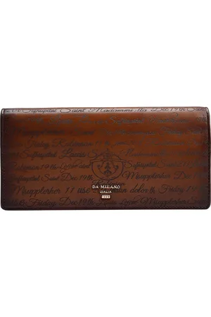 Da Milano Women Typography Printed Leather Two Fold Wallet