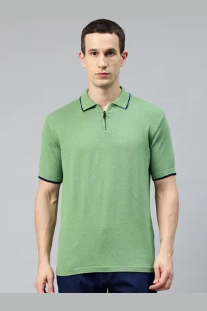 Pierre Carlo Men Solid Polo Collar T-shirt
