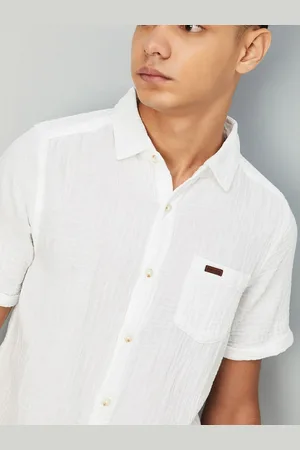 Max Collection Boys Solid Spread Collar Pure Cotton Casual Shirt