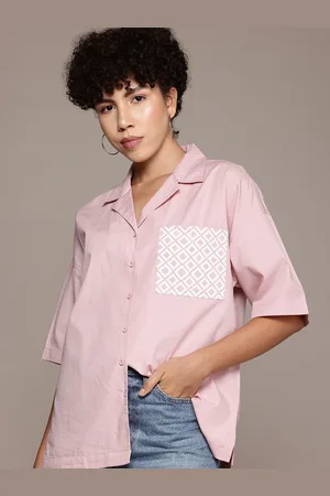 Roadster The Lifestyle Co. Pure Cotton Printed Pocket Relaxed Shirt