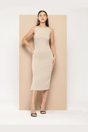 Chemistry Solid Bodycon Midi Dress