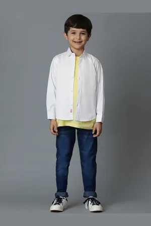 TALES & STORIES Boys White Casual Shirt