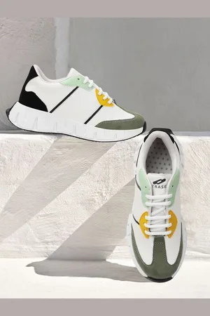 TRASE Women Colourblocked Round Toe Heeled Sneakers