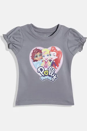 Eteenz Infant Girls Print Puff Sleeve Cotton Top