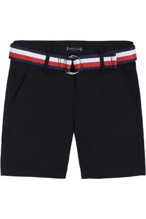 Tommy Hilfiger Boys Belted Mid-Rise Shorts
