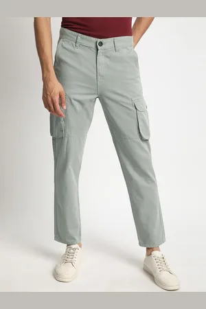 IVOC Men Mid-Rise Pure Cotton Cargos Trousers