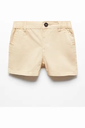MANGO Boys Solid Pure Cotton Shorts