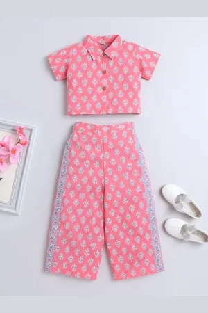 The Magic Wand Girls Embellished Shirt Collar With Trousers