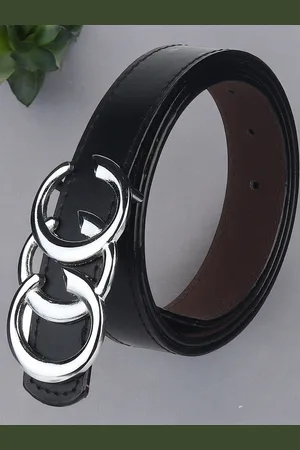 DressBerry Women Solid Push Pin Closure Casual Belt