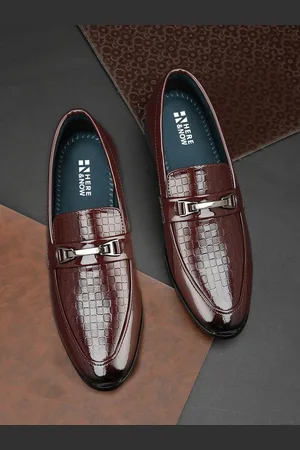 HERE&NOW Men Textured Formal Loafers