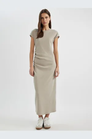 DeFacto Women Cap Sleeves Maxi Dress