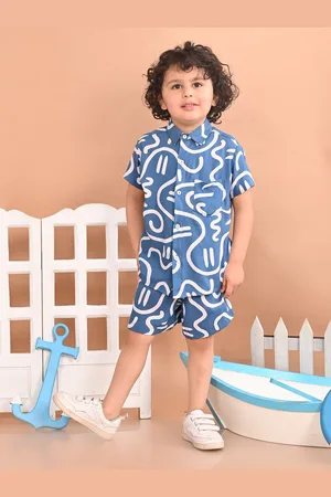 Superminis Boys Printed Shirt with Shorts