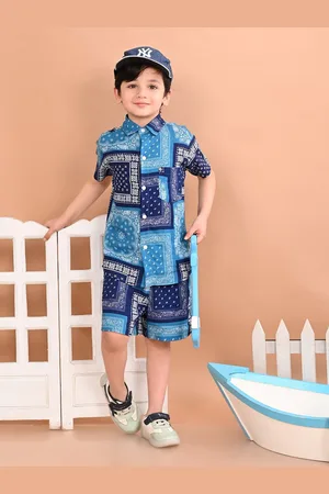 Superminis Boys Printed Shirt With Shorts