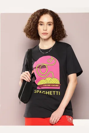 Dillinger Women Printed Pure Cotton Oversized T-shirt
