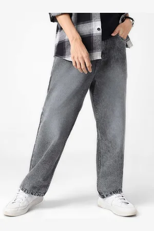 URBANO Men Non Stretchable Loose Baggy Fit Washed Jeans