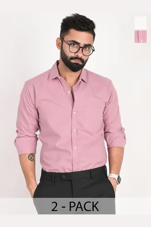 FUBAR Men Slim Fit Micro Checks Opaque Formal Shirt