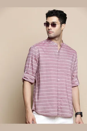 Invictus Sport Slim Fit Horizontal Striped Cotton Casual Shirt