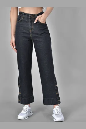 KOTTY Women Black Flared Fit Jeans